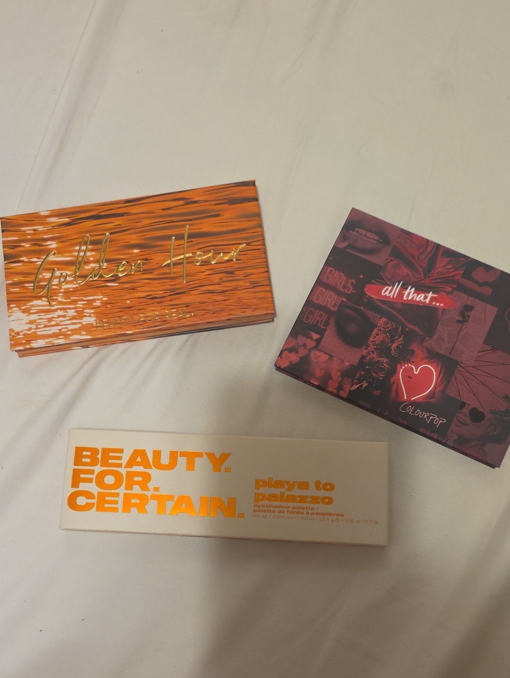 Eyeshadow Palette Bundle ColourPop Beauty For Certain Golden Hour All That NWT